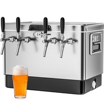 Stainless Steel Draft Portable Kegerator Jockey Box Cooler With 4 Taps picture