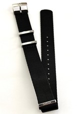 Original Omega 20mm BLACK Nylon Fabric Watch Band Strap picture