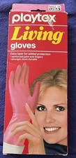 VTG 1970s 1980s Playtex Living Gloves Pink Size Large NOS Retro Movie Prop USA picture