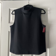 Spanx Air Luxe Air Essentials Sleeveless Mock Neck Top Tank Very Black   Large picture
