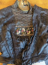 Antique Victorian Black Silk Lace Bodice Blouse Caroline Hardt Hamburg Labeled picture