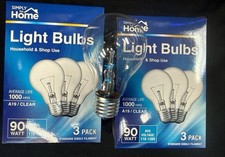 Simply for Home A19 Clear 90W Incandescent Light Bulbs 2-Pack (6 Bulbs) picture