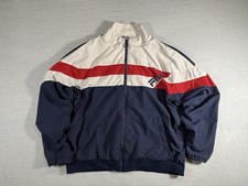 FILA Slade Track Jacket Mens XL Navy Red White Colorblock Full Zip picture