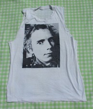 Vintage 80s Sex Pistoles Johnny Rotten Thin Soft Cut Off Shirt picture