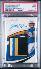 2021 Immaculate Justin Herbert Premium Patch Auto PSA 9 picture