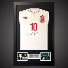 Wayne Rooney Hand Signed 2012/13 Framed England Shirt With COA £185 picture
