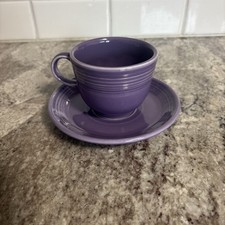 Fiestaware Lilac Purple Teacup & Saucer Fiesta Vintage Cup & Saucer Lead Free picture