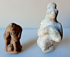 Two Pre-Columbian Fertility Dolls: #1 = 2 1/2
