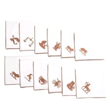 Chefanie Embroidered Zodiac Linen Dinner Napkins 20