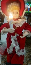 24” Vintage 90s Telco MotionEttes Christmas Rare Animated Girl Doll Candle WORKS picture