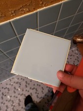 Vintage 1960’s Sky blue 4.25” X4.25” Ceramic Glossy Tile Bathroom picture
