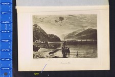 INVERARY PIER - Loch Fyne - by J.M.W. Turner - Photogravure 1904 picture