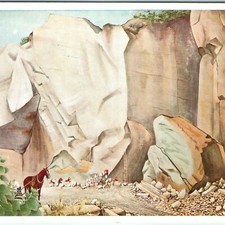 c1930s Japan Quarry Painting Asano Brush Art Postcard Ministry Education Litho picture