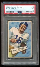 1952 Bowman Small #16 Frank Gifford PSA 3 VG Rookie RC HOF Giants~(PL) picture