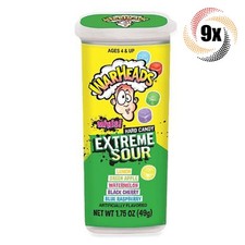 9x Tubes Warheads Extreme Sour Assorted Flavor Hard Candy Minis | 1.75oz picture