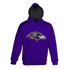 Outerstuff NFL Baltimore Ravens 4-7 Primary Pullover Hoodie, Purple, Medium picture