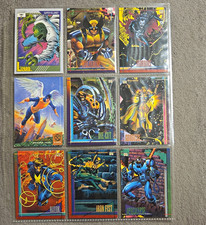 Impel 1991 Marvel Universe 9-Card Trading Card Lot Lizard Wolverine Morbius picture