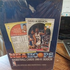 90-91 NBA Hoops 36 pack factory sealed wax box David Robibson on Front picture