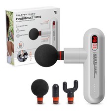Sharper Image Powerboost Move - Mini Percussion Massage Gun| 4 Attachments, 4 picture