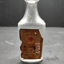 Vintage 1910s-20s Glycerine Apothecary Bottle Continental Drug Corp picture