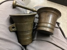 Antique Swedish Mortar & Pestle Skultuna 1800s Set picture