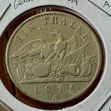 1818-A  GERMANY PRUSSIA SILVER TALER  CROWN picture
