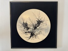 Vintage MCM Mancini Signed Abstract Painting 42x42 Mid Century Modern Large Art picture