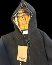 Burberry Clarendon embroidered zip up check Hoodie Mens Size: XL picture
