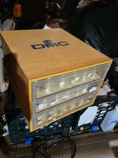 📦 DMC Embroidery Floss Wooden 3-Drawer Storage Cabinet Display Box 1x picture