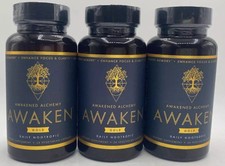 3PK Awakened Alchemy Awaken Gold Daily Nootropic ~ 24 Veg Caps Each ~ EXP 12/25+ picture