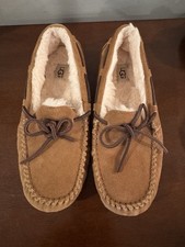 NWOT UGG Women's Dakota Chestnut Suede Slippers House Shoes Size 8 picture