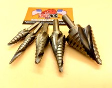 5 Pc Cobalt M42 Step Bit Set Spiral Flute Drill Hog® Lifetime Warranty picture