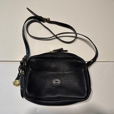 Vintage Dooney & Bourke Leather Crossbody Bag Black  Made USA Duck picture