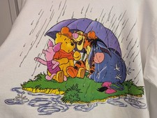 Vintage Winnie The Pooh Sweatshirt Unisex Large Eeyore Piglet Tigger Disney  picture