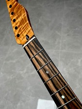 Stainless Ebony fingerboard 22Fret DIY Satin flame Maple Electric guitar Neck picture
