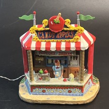 Lemax 2008 Candy Apple Stand #84825 Carnival Christmas Village Fair Stand WORKS picture