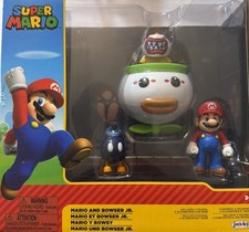 2025 JAKKS Pacific Super Mario 2-Figure Set - MARIO VS BOWSER JR (w/ Bob-Omb) picture