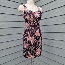 Laura Ashley - vintage floral pencil dress 100% cotton - UK 10 picture