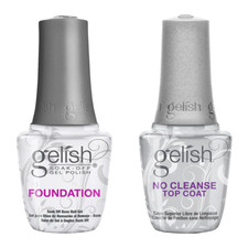 Harmony Gelish Duo Base And No Wipe Top Coat 0.5 oz/ 15 mL each bottle On sale picture