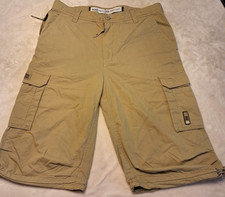Vintage Y2K Ecko Unlimited Mens size 32 Khaki Cargo Baggy Skater Shorts picture