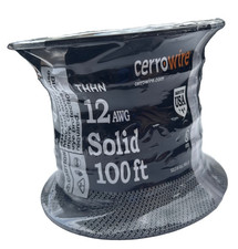 Cerrowire 100 ft. 12 Gauge Black Solid Copper THHN Wire picture