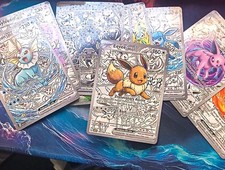 Pokemon Eevee Eeveelutions ex Holo Card Lot of 10 Comic Style FANART picture