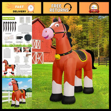Giant 6.2FT Inflatable Horse for Kids - Outdoor Fun, Pool Party Decoration, Yard picture