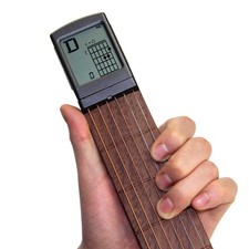 Pocket Guitar Chord Practice Tool, Portable Neck for Compact, Brown picture