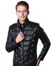 Men’s Trendy Handmade Soft Real Lambskin Leather Stylish Black Biker Jacket Fit picture