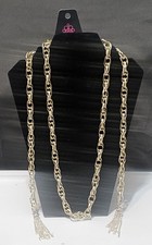 Paparazzi Silver Tone Figaro Chain Necklace 36 in w/ Lobster Clasp picture