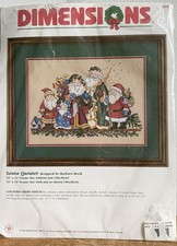 Vintage Dimensions Counted Cross Stitch Kit-Santa Quintet #8572 Barbara Mock HTF picture