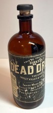 Antique Dirksen’s Dead Drops Insect Killer w/ Original Corked Stopper c1880-1910 picture