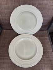 2 Jasper Conran Wedgwood Sage Impression Dinner Plates 10 7/8