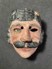 Antique, Circa Late 1800’s Ethnographic, Wooden Mask Guatemala (Conquistador) picture